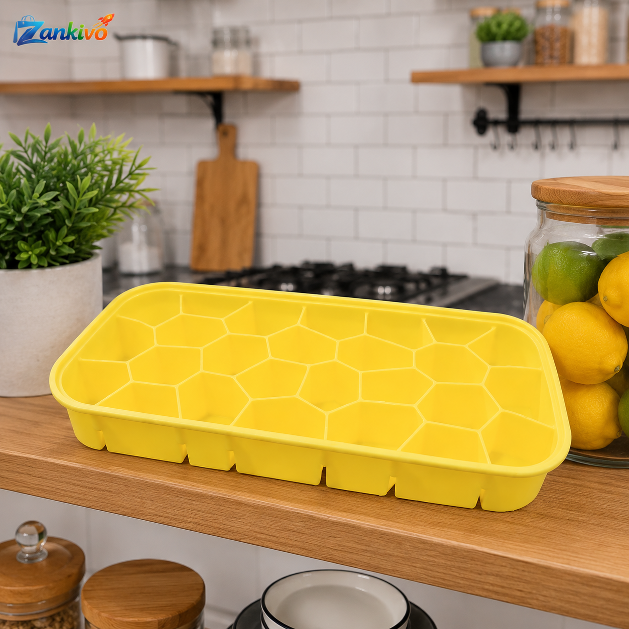 Ice Cube Tray | Flexible Silicone Ice Cube Maker | Easy Release Ice Mold | Food Grade Freezer Tray
