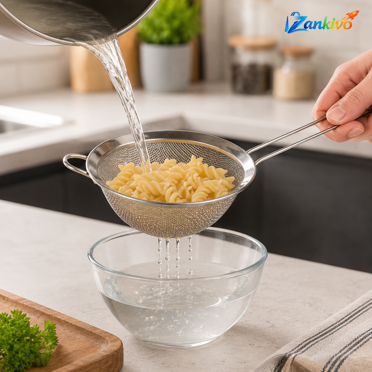 Stainless Steel Mesh Strainer | Fine Mesh Kitchen Sieve for Tea, Frying & Food Straining