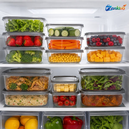 Airtight 3-Piece Food Storage Container Set with Lids | BPA-Free Kitchen Storage Boxes