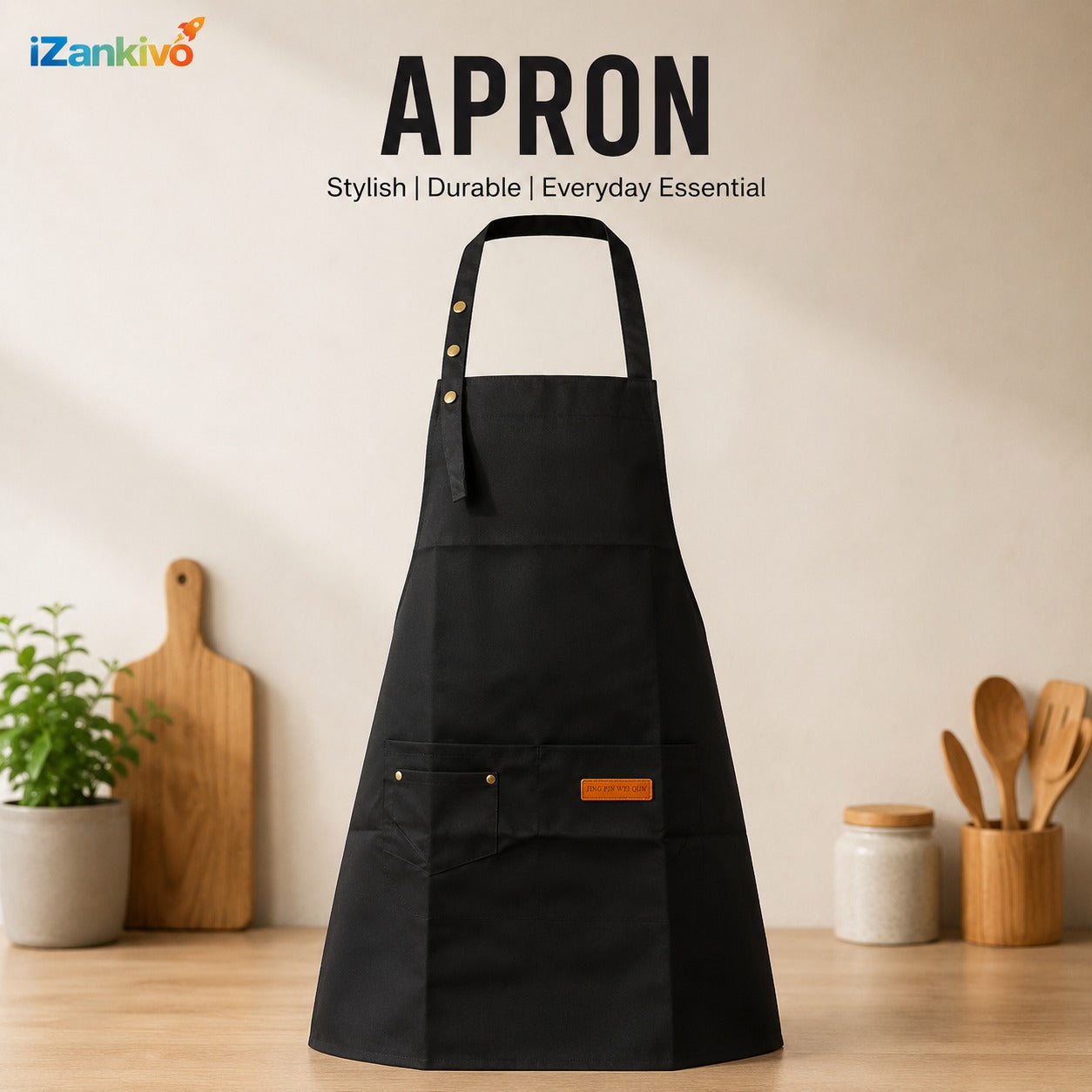 Waterproof Kitchen Apron – Adjustable Cooking Apron for Women | Oil & Stain Resistant Chef Apron with Front Pocket