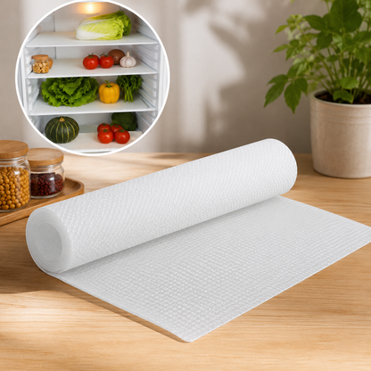 Premium Non-Slip Shelf Liner Roll – Waterproof Refrigerator & Kitchen Cabinet Drawer Mat | Cut-to-Fit Anti-Slip Shelf Protector