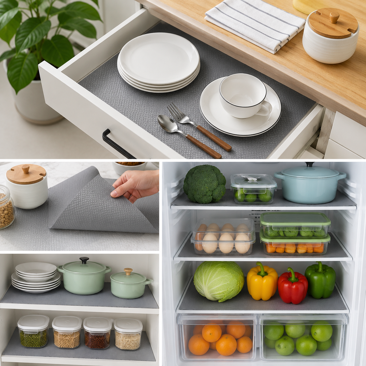 Premium Non-Slip Shelf Liner Roll – Waterproof Refrigerator & Kitchen Cabinet Drawer Mat | Cut-to-Fit Anti-Slip Shelf Protector