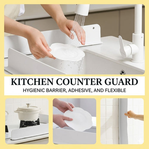 Premium Silicone Kitchen Sink Splash Guard | Anti-Splash Water Barrier
