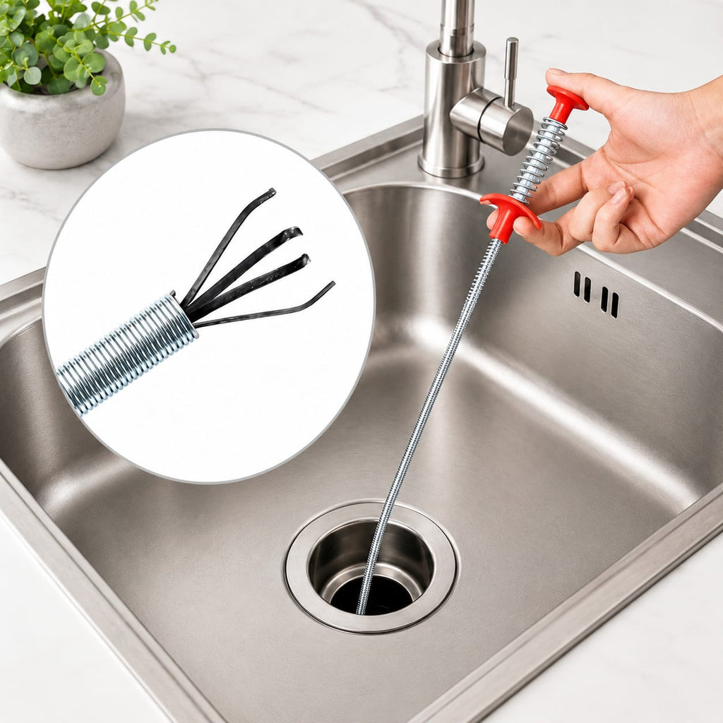 Flexible Drain Cleaner Grabber | Hair & Clog Removal Tool for Bathroom & Kitchen