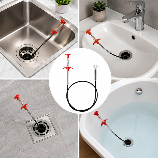 Flexible Drain Cleaner Grabber | Hair & Clog Removal Tool for Bathroom & Kitchen