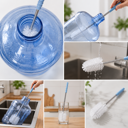 Water Bottle Cleaning Brush with Long Handle | Deep Clean Bottle Scrubber