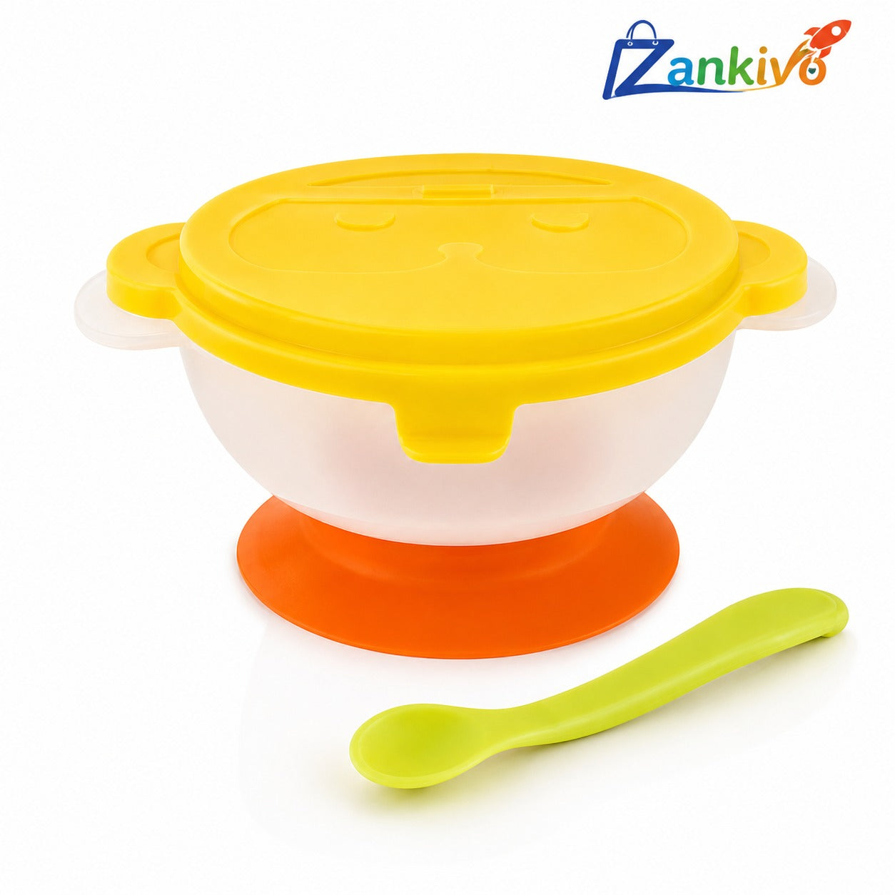 Baby Feeding Bowl with Suction Base & Spoon | BPA-Free Toddler Feeding Bowl