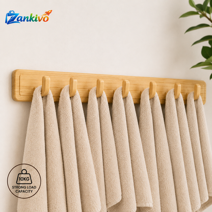 Wood Style Cloth Hook – Heavy Duty Wall Mounted Wooden Coat & Towel Rack