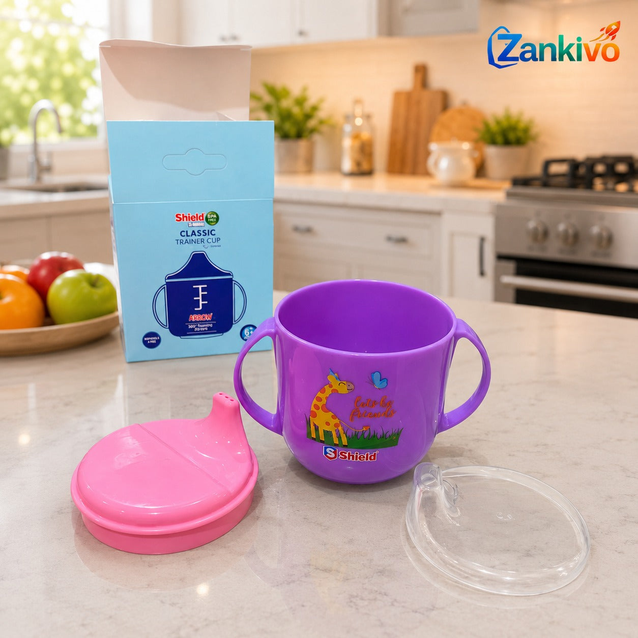 Shield Baby Classic Training Cup 180ml – BPA Free Sippy Cup with Spill-Proof Spout & Easy Grip Handles for Babies