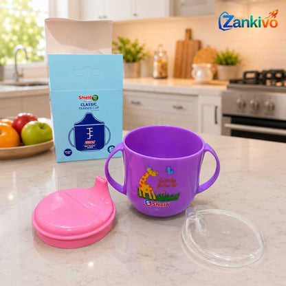 Shield Baby Classic Training Cup 180ml – BPA Free Sippy Cup with Spill-Proof Spout & Easy Grip Handles for Babies