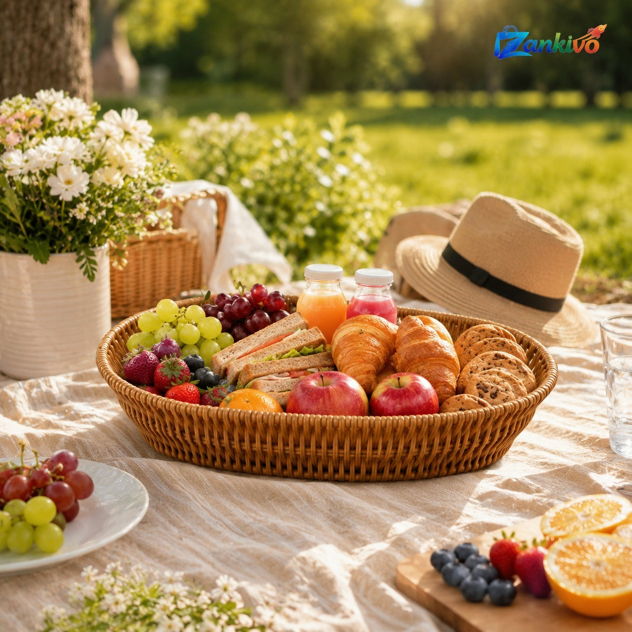 Premium Woven Fruit Basket | Decorative Kitchen Fruit & Vegetable Storage Basket