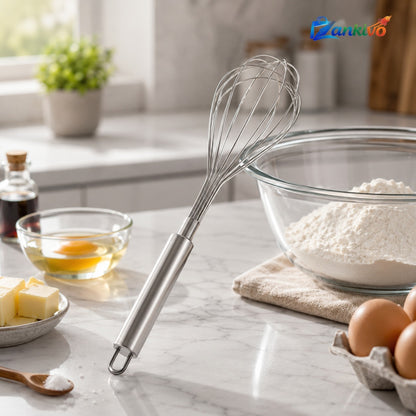 Stainless Steel Balloon Whisk | Hand Egg Beater & Baking Whisk for Kitchen