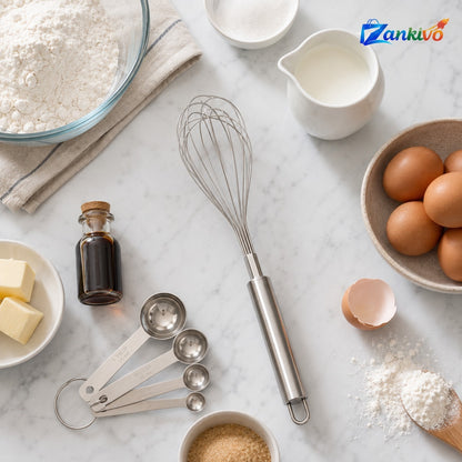 Stainless Steel Balloon Whisk | Hand Egg Beater & Baking Whisk for Kitchen