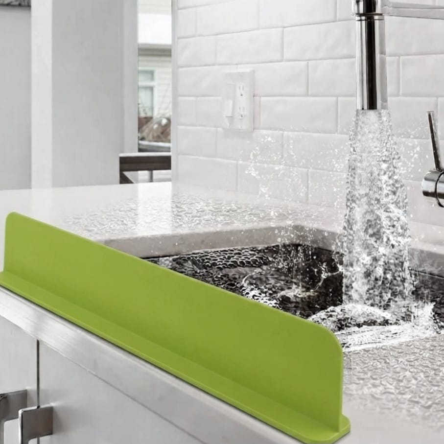 Premium Silicone Kitchen Sink Splash Guard | Anti-Splash Water Barrier
