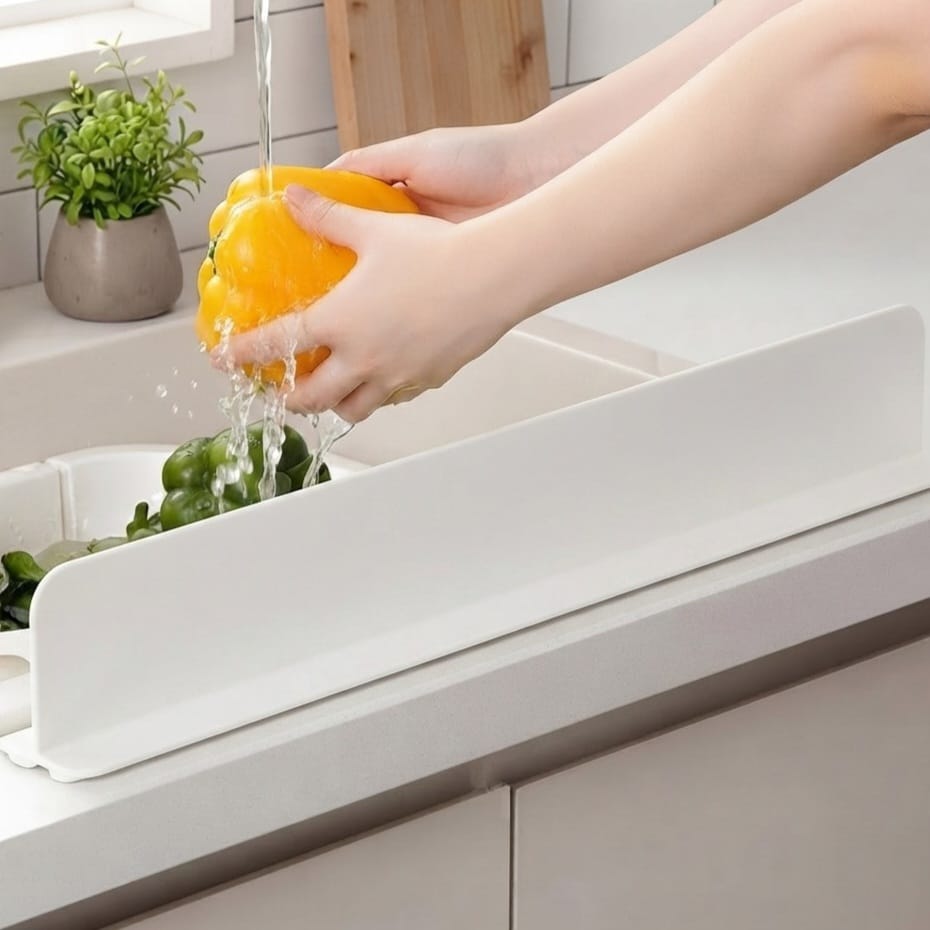 Premium Silicone Kitchen Sink Splash Guard | Anti-Splash Water Barrier