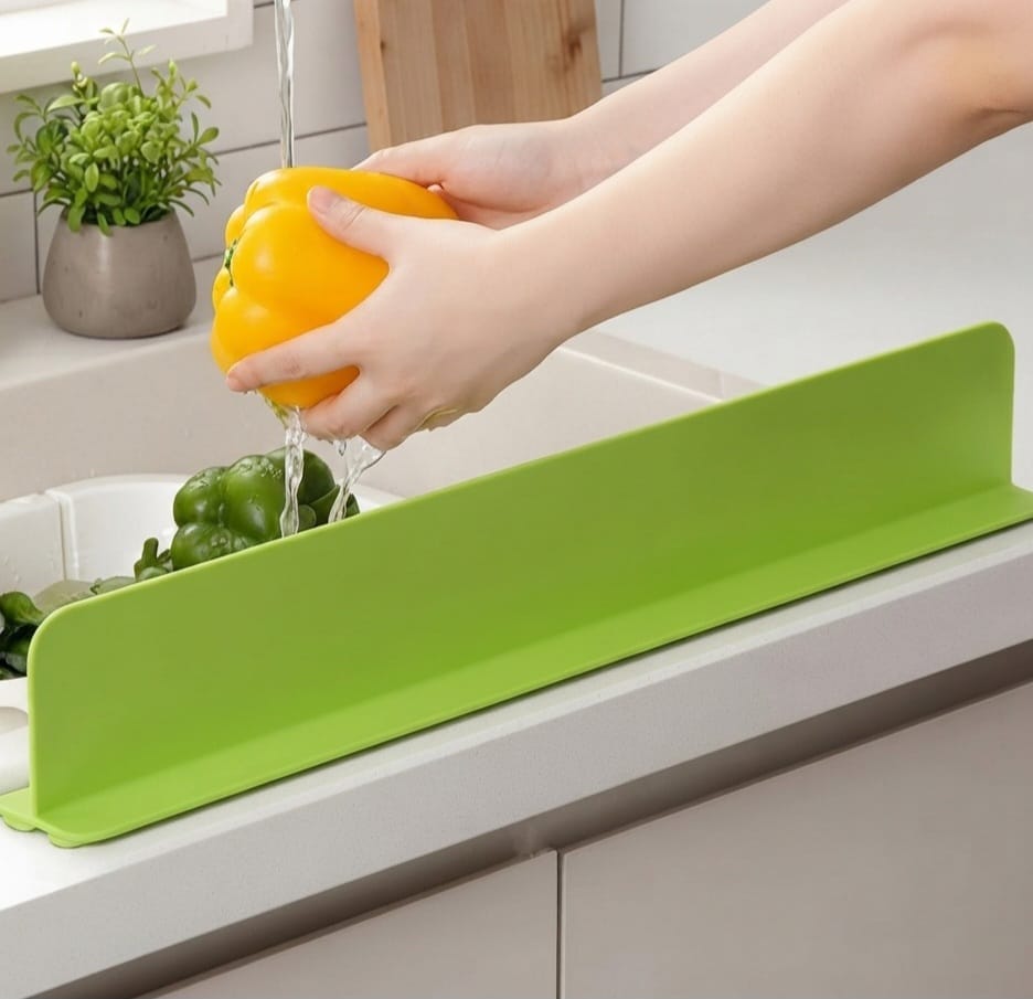 Premium Silicone Kitchen Sink Splash Guard | Anti-Splash Water Barrier