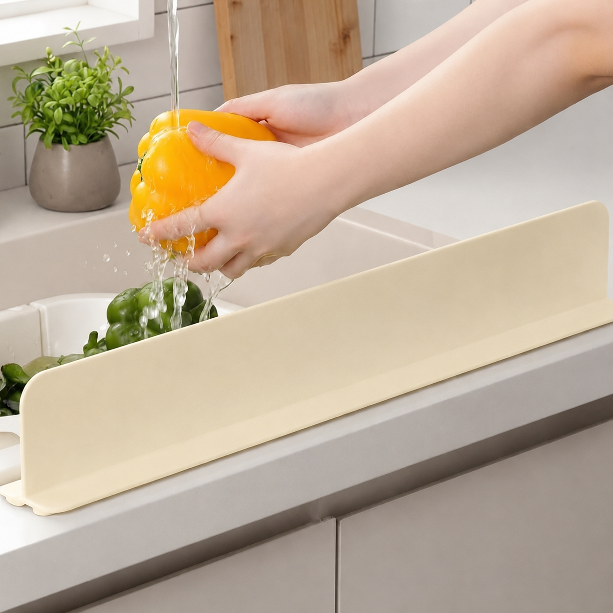 Premium Silicone Kitchen Sink Splash Guard | Anti-Splash Water Barrier