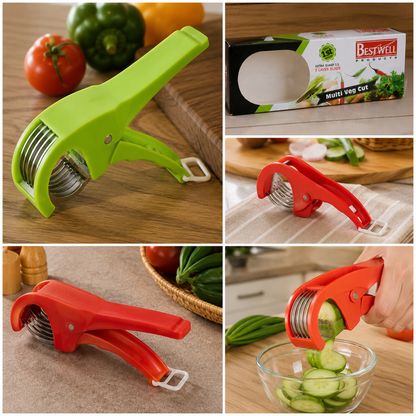Premium Multi-Blade Vegetable Cutter | 5 Blade Handheld Veg Slicer for Carrot, Cucumber, Onion & Potato
