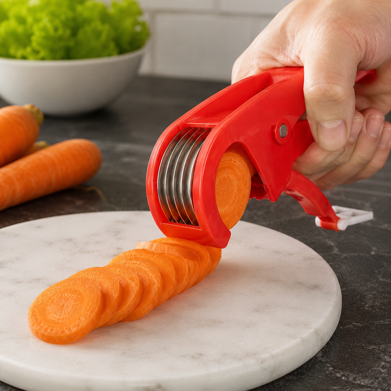Premium Multi-Blade Vegetable Cutter | 5 Blade Handheld Veg Slicer for Carrot, Cucumber, Onion & Potato