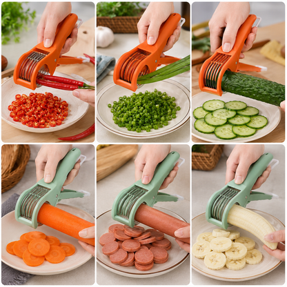Premium Multi-Blade Vegetable Cutter | 5 Blade Handheld Veg Slicer for Carrot, Cucumber, Onion & Potato